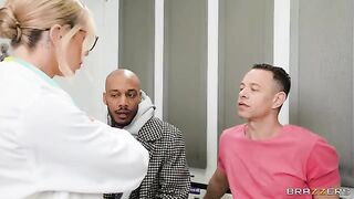 Two girls fucked by a hot doctor in his office