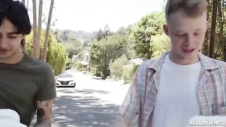 A hot MILF is getting fucked by the Lil Humper Gang