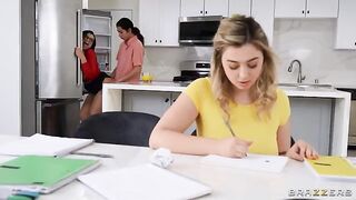 Unforgettable threesome with big natural tits, a story about tips and passion