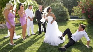 The bride in glasses has sex with all the guys from the wedding party
