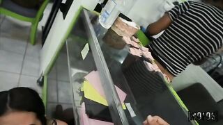 Dirty washing machine sex with a Latina slut