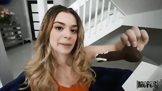 The guy gently licks the girl’s sweet pussy, barely touching her