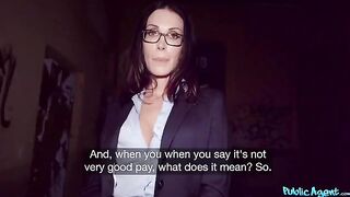 A teacher with glasses forced to have sex with her student
