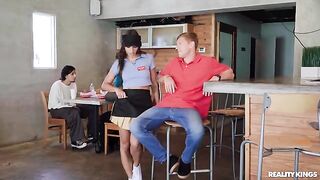 The girl allowed the guy to experience orgasm and ejaculation in her mouth