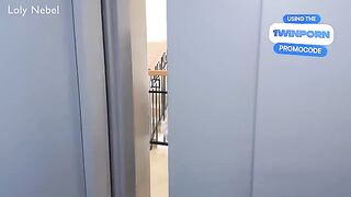 A girl has sex with her nice vibrator, reaching intense pleasure