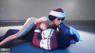 XXXMAS Werewolf fucks a beautiful woman with big tits