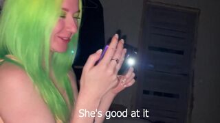 Girl suck her friend's boyfriend's dick for a bet at the party