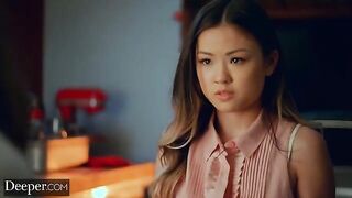 Two cute girls Lulu Chu and Gianna Dior share a big dick