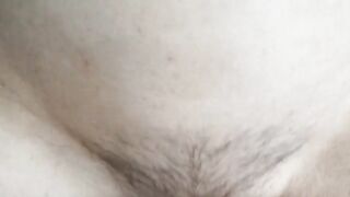 A hot skinny MILF gets her pussy filled with cum in a close-up scene