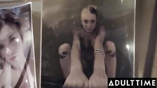 Gabbie Carter, with huge boobs, fucks her husband and his wife