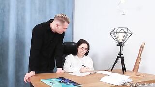A guy is having fun with a pretty girl, but he cannot concentrate