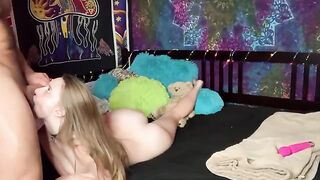 A cute petite girl was fucked by her teacher in a romantic encounter