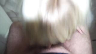 A red-haired Russian beauty gave a passionate blowjob to her lover