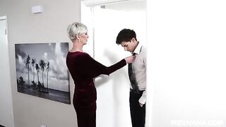 The bride-to-be's mother-in-law wants to join in the fun