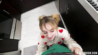 A young girl has a pierced pussy and she is fucking with her boyfriend