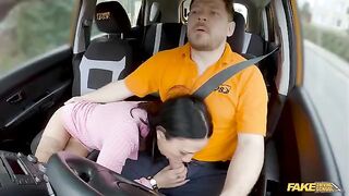 Did the girl try to seduce a man while driving?