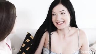 Skinny 18 y.o. babes in hardcore anal lesbian action