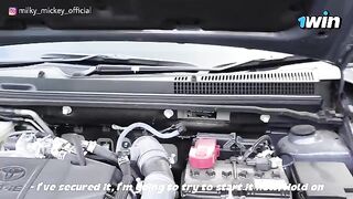 A cute girl got fucked by a guy who helped her with her car