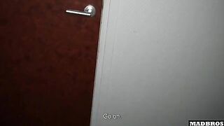 The Spanish girl again invited to the toilet for sex