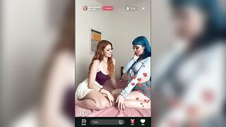 Step-sisters and boyfriend fuck in a hot threesome