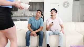 The guys fucked two mature women in a steamy mom swap