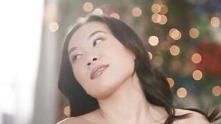 An appetizing woman satisfies her boyfriend with an Asian taste