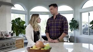 A cute girl liked to be treated roughly during sex on the bed