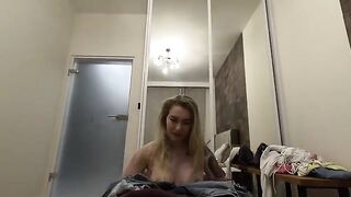 Blonde with a perfect body invites you to her home in HD