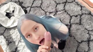A cute 18-year-old girl would do anything to reach orgasm