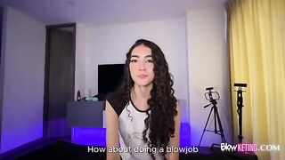 The cute Latina girl passionately has sex and swallows the semen
