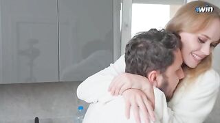 The plumber fixed the leak but received something more from the housewife