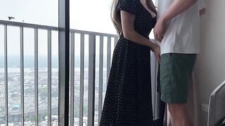 The continuation of the romantic meeting in a different pose