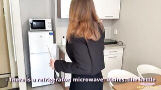The hot real estate agent fucked for the sake of completing the transaction