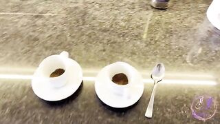 The girl demonstrates her skills in the kitchen and in bed