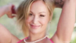 She succeeded in swallowing all the cum during the throat training