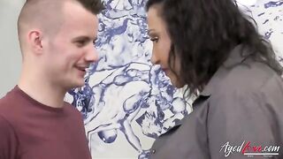Old and young hardcore with Nicole DuPapillon and Sam Bourne, intense bouncing action