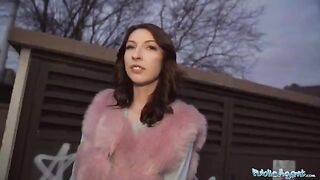 The guy took a blowjob from the beautiful girl and fucked her in the ass for money