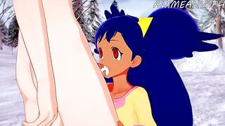 Iris captured and fucked by a Pokémon trainer in a hentai scene