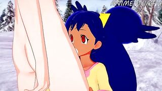 Iris captured and fucked by a Pokémon trainer in a hentai scene