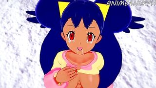 Iris captured and fucked by a Pokémon trainer in a hentai scene