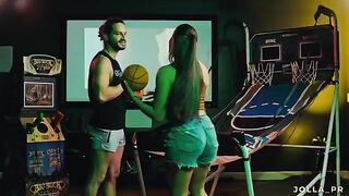 I showed my friend around my game room and things got steamy in the heat of the moment