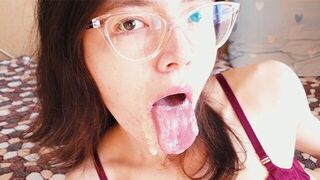 A cute and innocent girl is asking if there’s enough sperm in this steamy scene