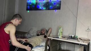 The cute girl has a great threesome sex with her friends