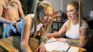 The girl is fucking with her teacher to get good marks