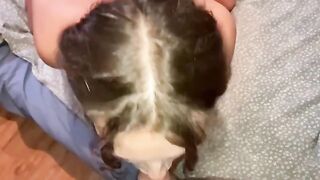 The guy prepared his dick for a long sex session with a busty woman