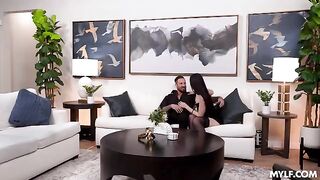 Cunnilingus with a young MILF is twice as enjoyable in a threesome