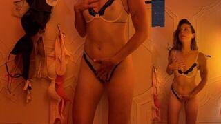 Nadia Foxx plays with toys in a steamy vlog session