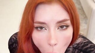 The master teaches how to greet a cock and cum on ass