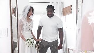 The bride chose the man with a big cock