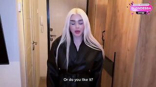 A thick Russian blonde just came to have sex with the guy